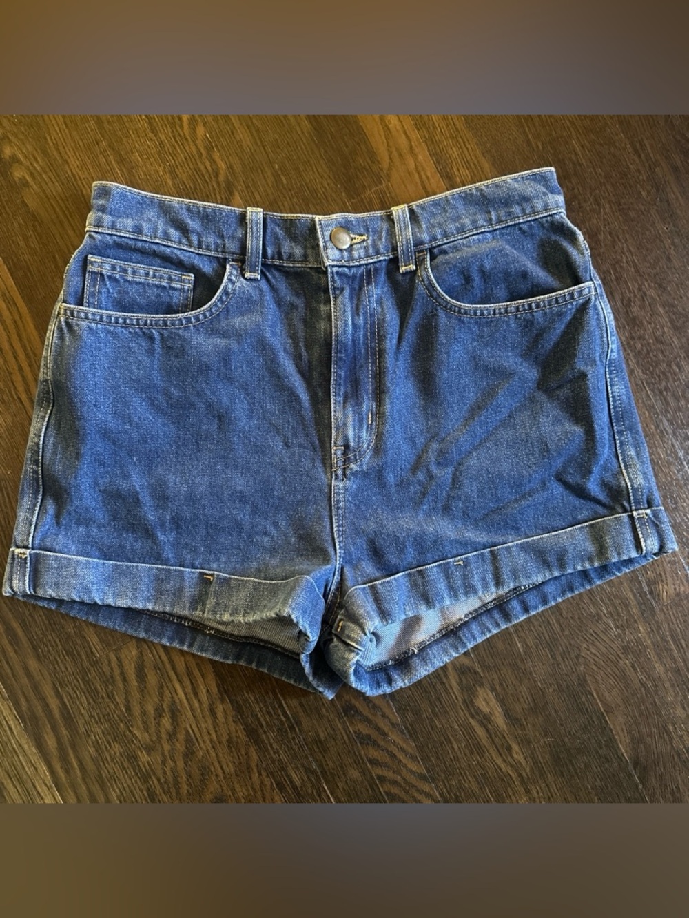 American Apparel Dark Blue Denim Jean Shorts Size 29